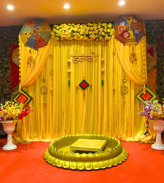Haldi backdrop decor