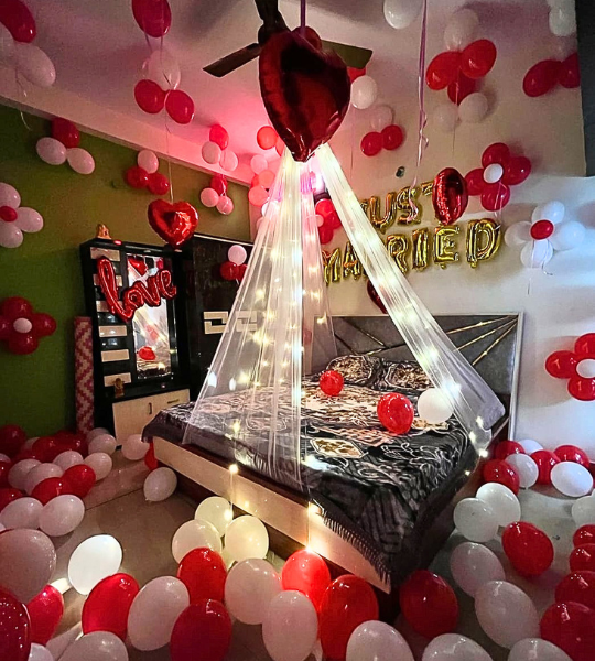 just married room decor