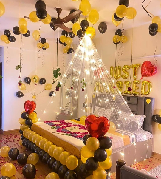 just married room decor