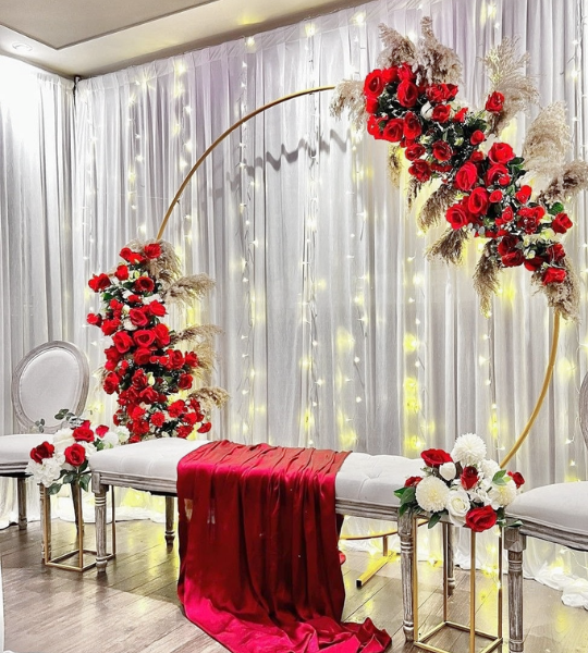 red and white ring ceremony